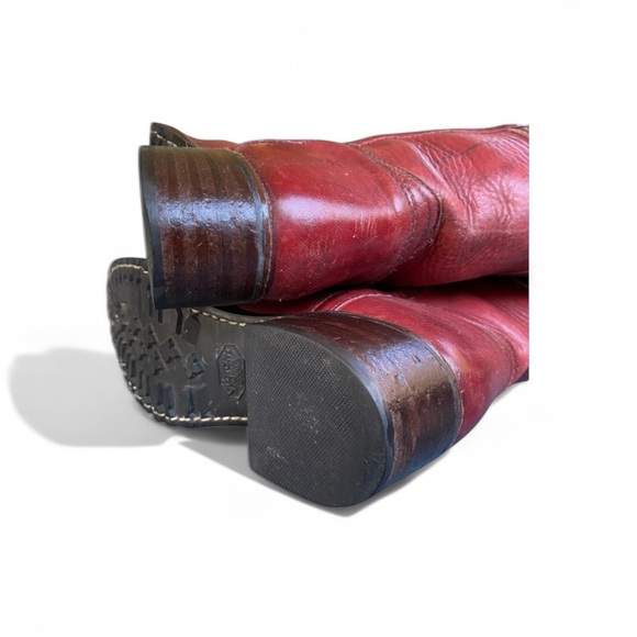 FRYE horse stitching embroidered campus boots size 5.5 women’s tall - Picture 12 of 15